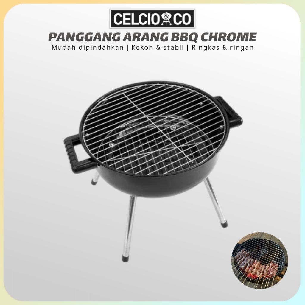 Celcio Alat Panggangan Grill Bakaran Portable Pemanggang Ayam Sosis Ikan Barbeque Panggangan Sate Ay