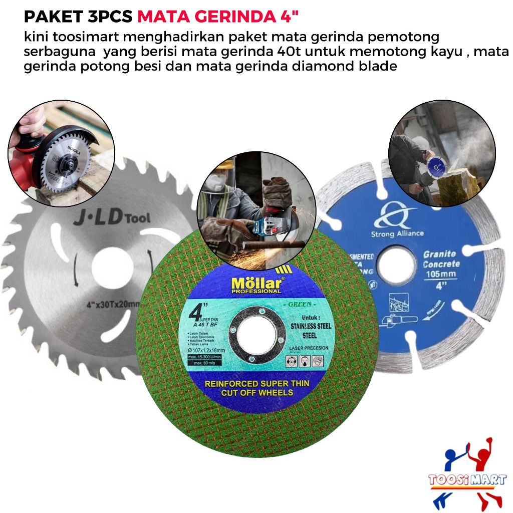 Mata Gerinda Potong Kayu Saw Blade / Mata Potong Keramik /  cutting disc mata gerinda potong besi