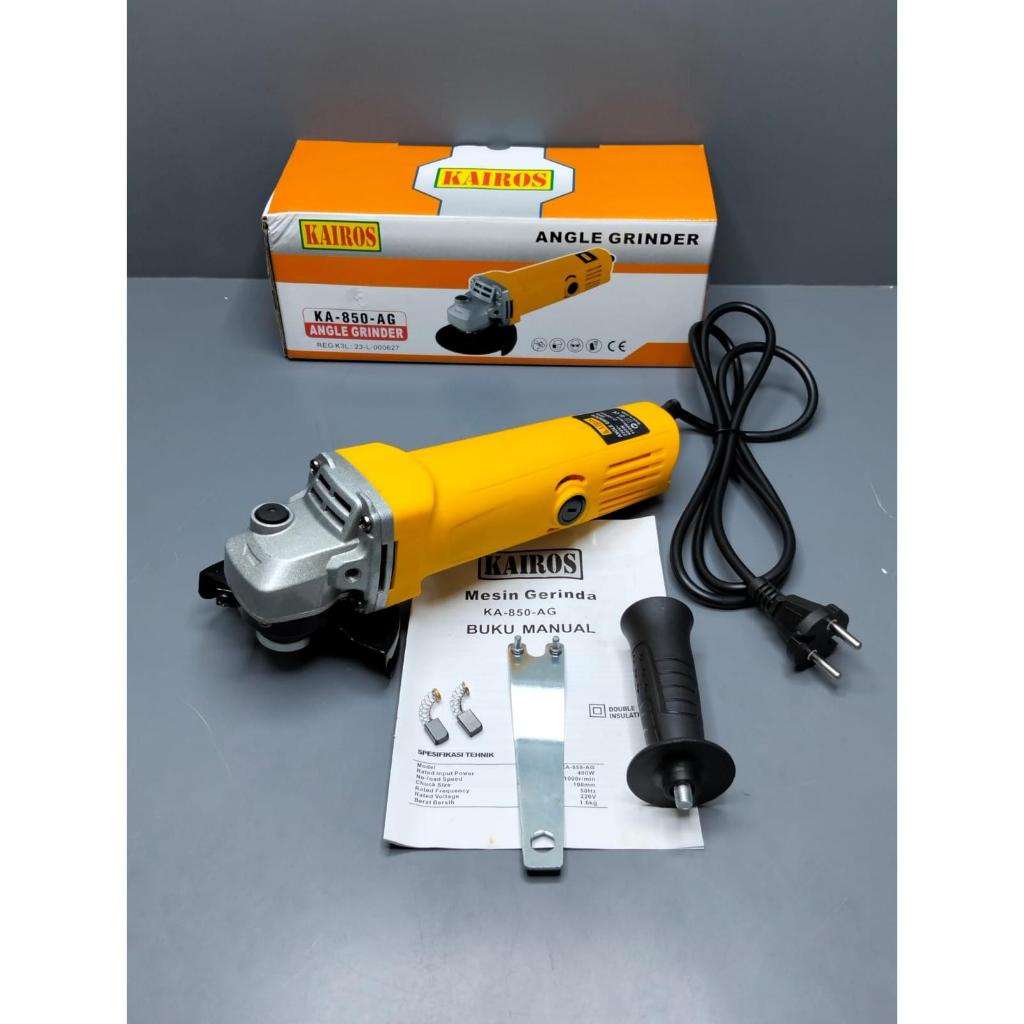 KAIROS Mesin Gerinda KA-850 400wat Yellow Kairos mesin potong 4inch warna kuning Mesin Gerinda tanga