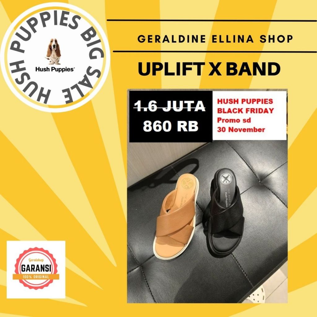 Sepatu Sandal Hush Puppies wedges wanita original SALE seri DONNA GOLDY