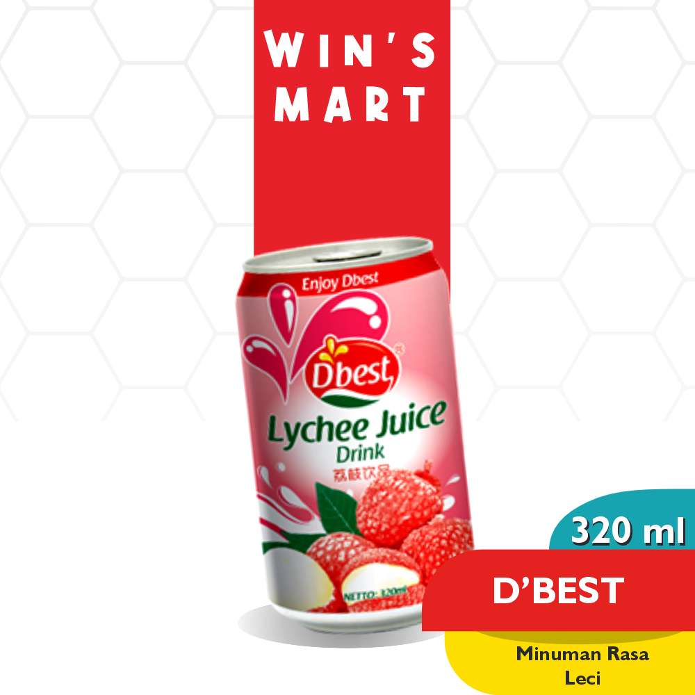 Minuman Kaleng D'best Lychee 320 ml