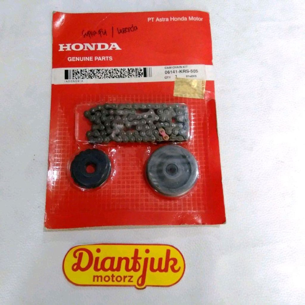 Rantai Rante Keteng Kamprat Timing Set Roll Honda Supra Fit Legenda Original AHM 06141-KRS-505
