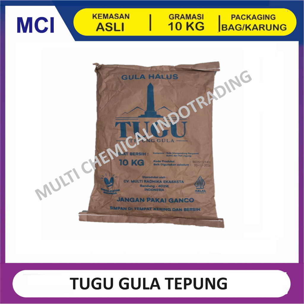 TEPUNG GULA HALUS TUGU/ GULA TEPUNG TUGU - 1 BAG 10 KG