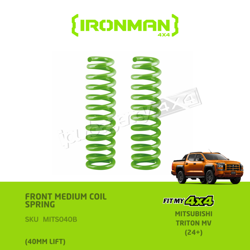 Ironman 4x4 Front Coil Springs - Performance for MITSUBISHI Triton MV (2024+) MITS040B