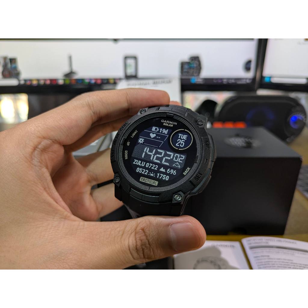 [BNOB] Garmin Instinct 3 Tactical Solar 50mm Black Garansi Resmi TAM 2 Tahun - Smartwatch GPS with S