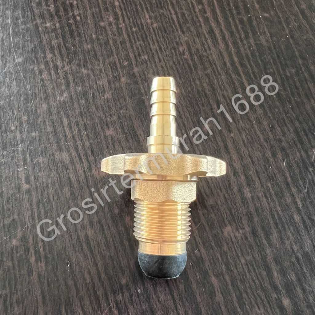 NEPEL BOTOL TABUNG GAS PIGTAIL 3/8"INCH KUNINGAN