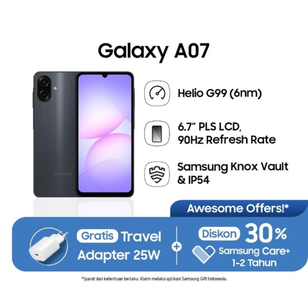 samsung A07 ram 6/128 gb garansi resmi original