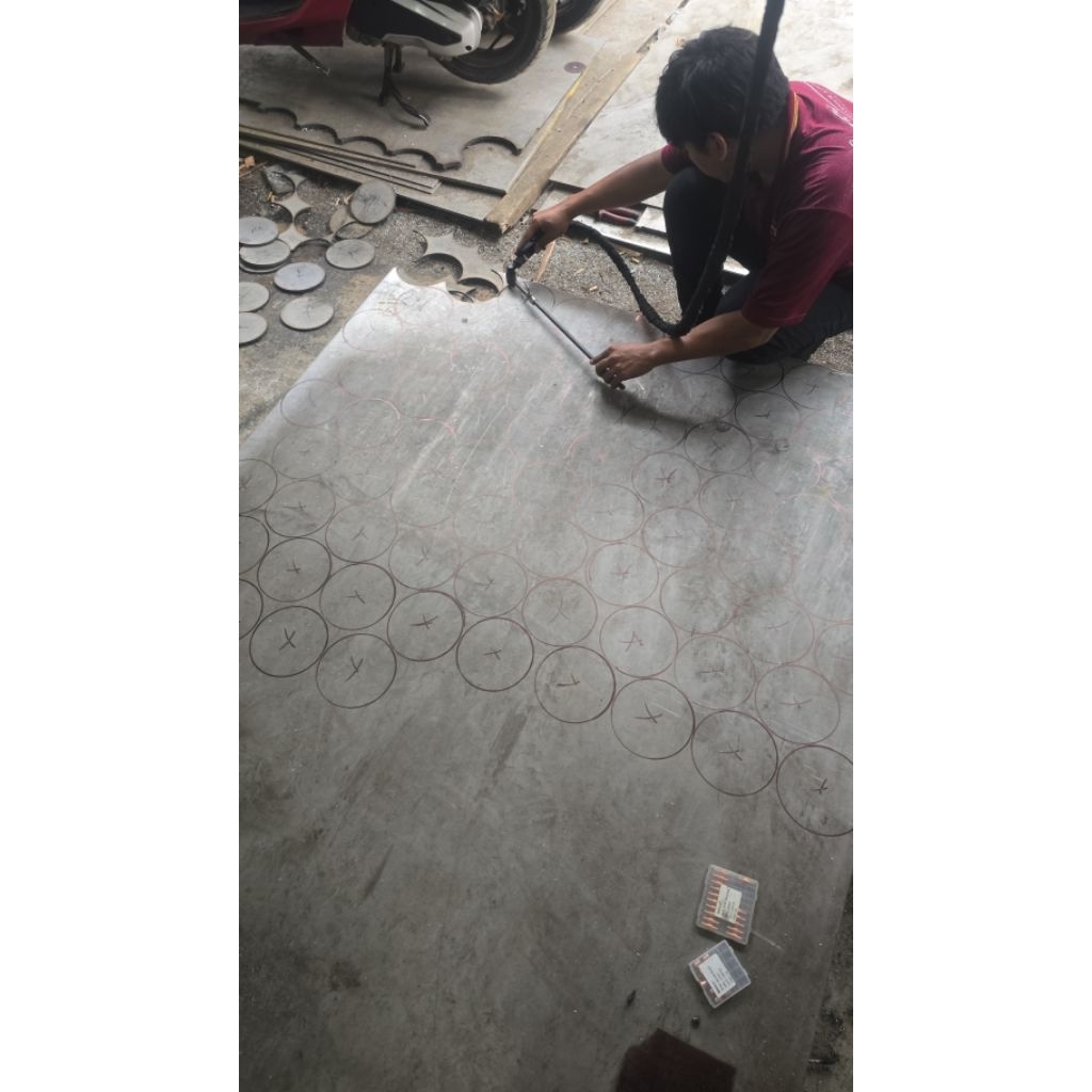 plat bulat stainless 304 tebal 6mm