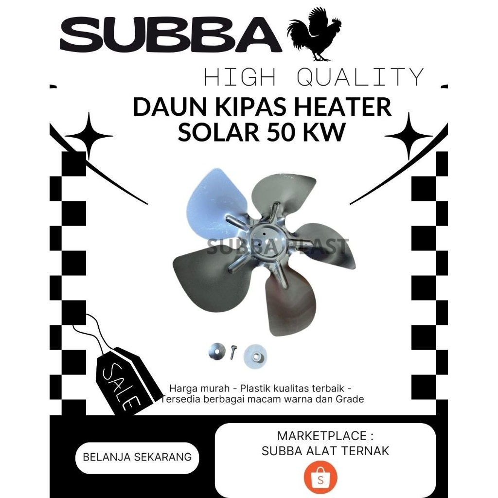 DAUN KIPAS HEATER SOLAR 50 KW - SUBBA PLAST