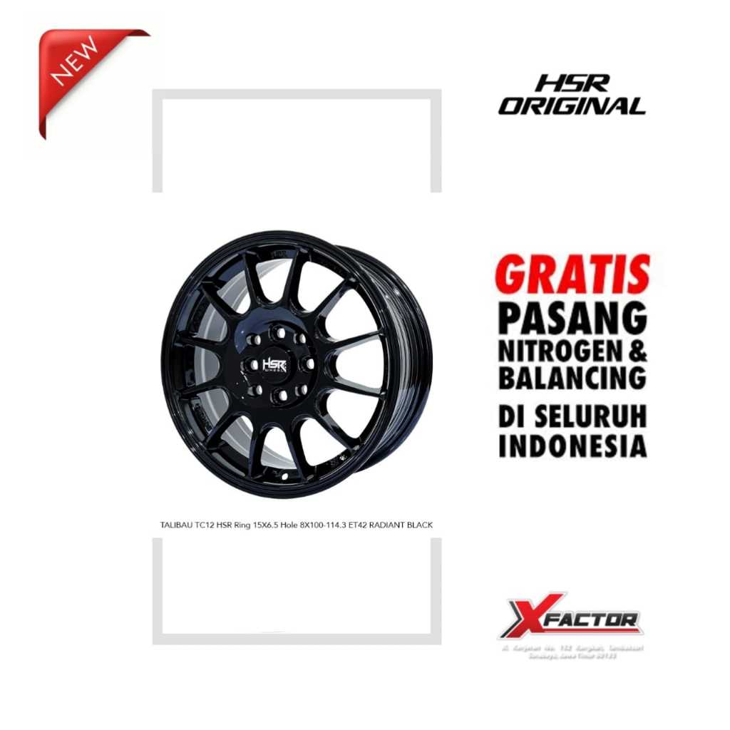 VELG MOBIL HSR R15 HSR TALIBAU R15X6,5 H 8X100-114,3 ET42
