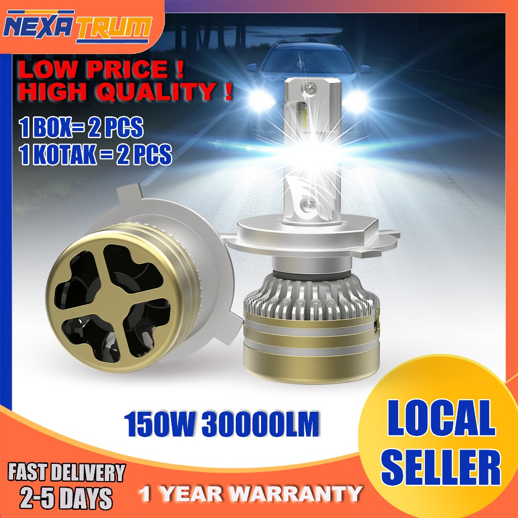 Lampu Utama Mobil Bohlam Lampu Depan LED H4 H11 9005 HB3 9006 H7 Canbus 150W 30000LM for lampu mobil