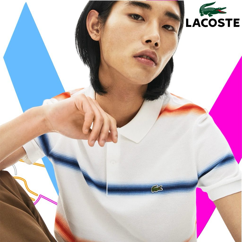 Kaos Kerah Lacoste Stripe Preloved