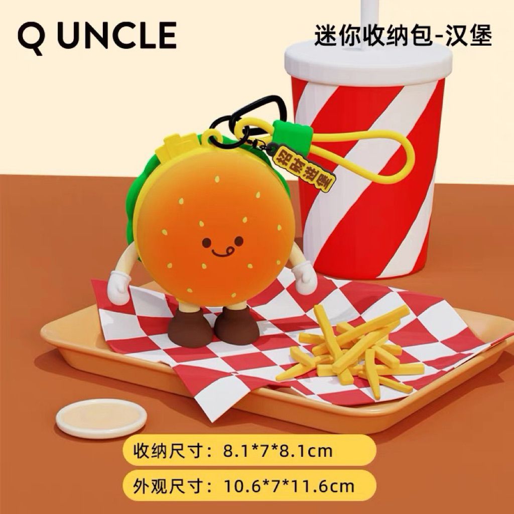 PRE ORDER  Q UNCLE Burger Bag Charm ganci gantungan tas wanita