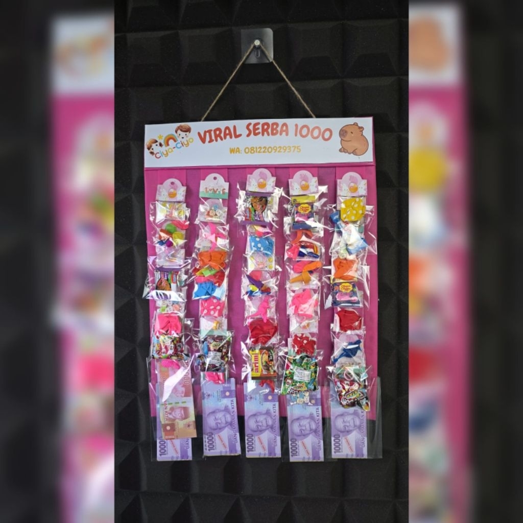 PAKET USAHA MAINAN RENCENG 1000AN ISI 50PCS