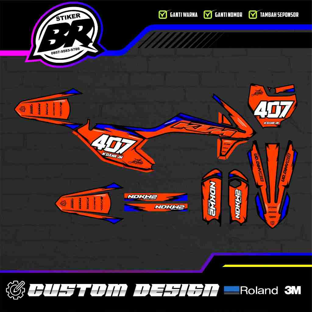 DECAL STIKER KTM 85 2020 - KTM 250 2017 - KTM 250 2020-2022 - KTM 85 2014-2016 - PREMIUM FULLBODY CU