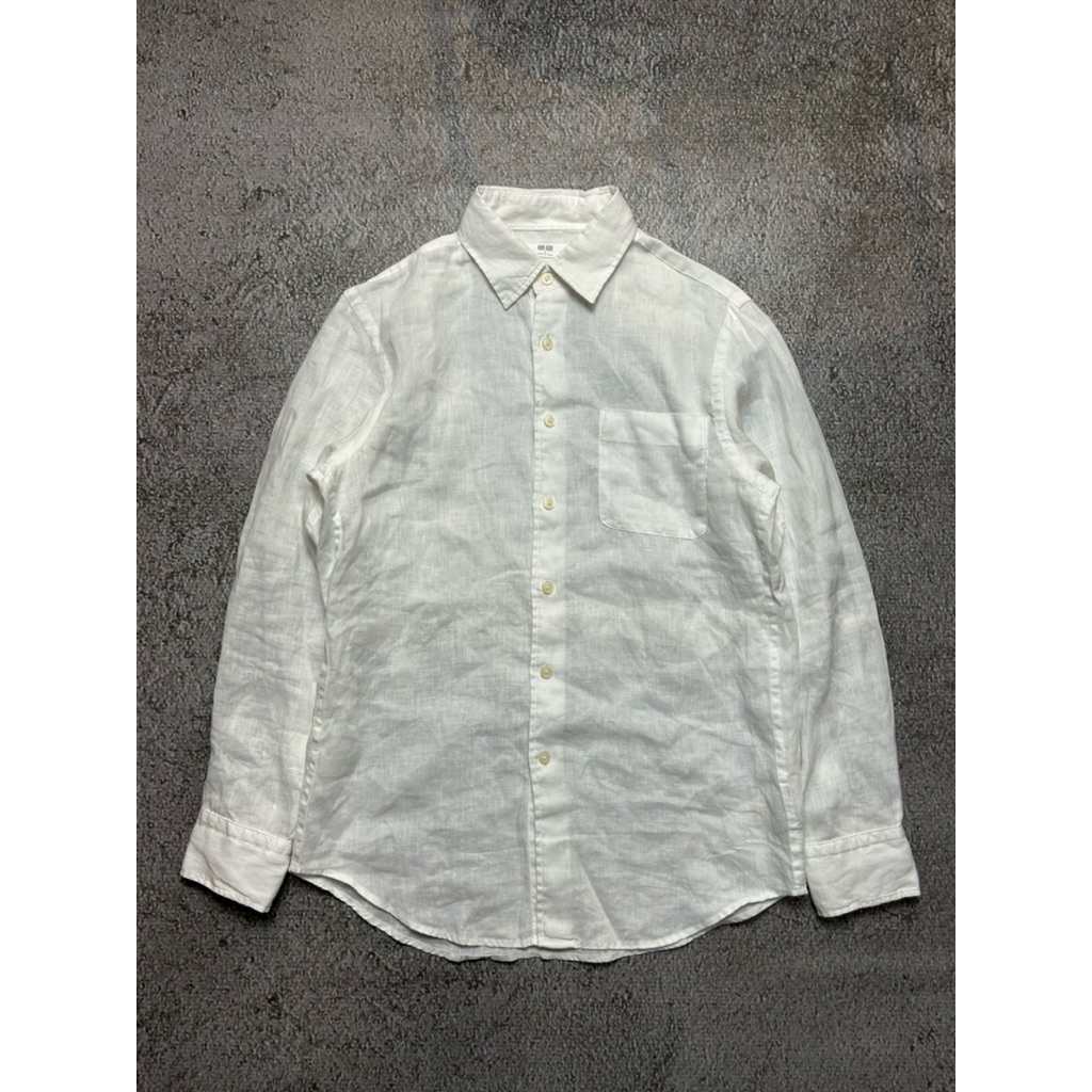 KEMEJA LINEN UNIQLO PRIA