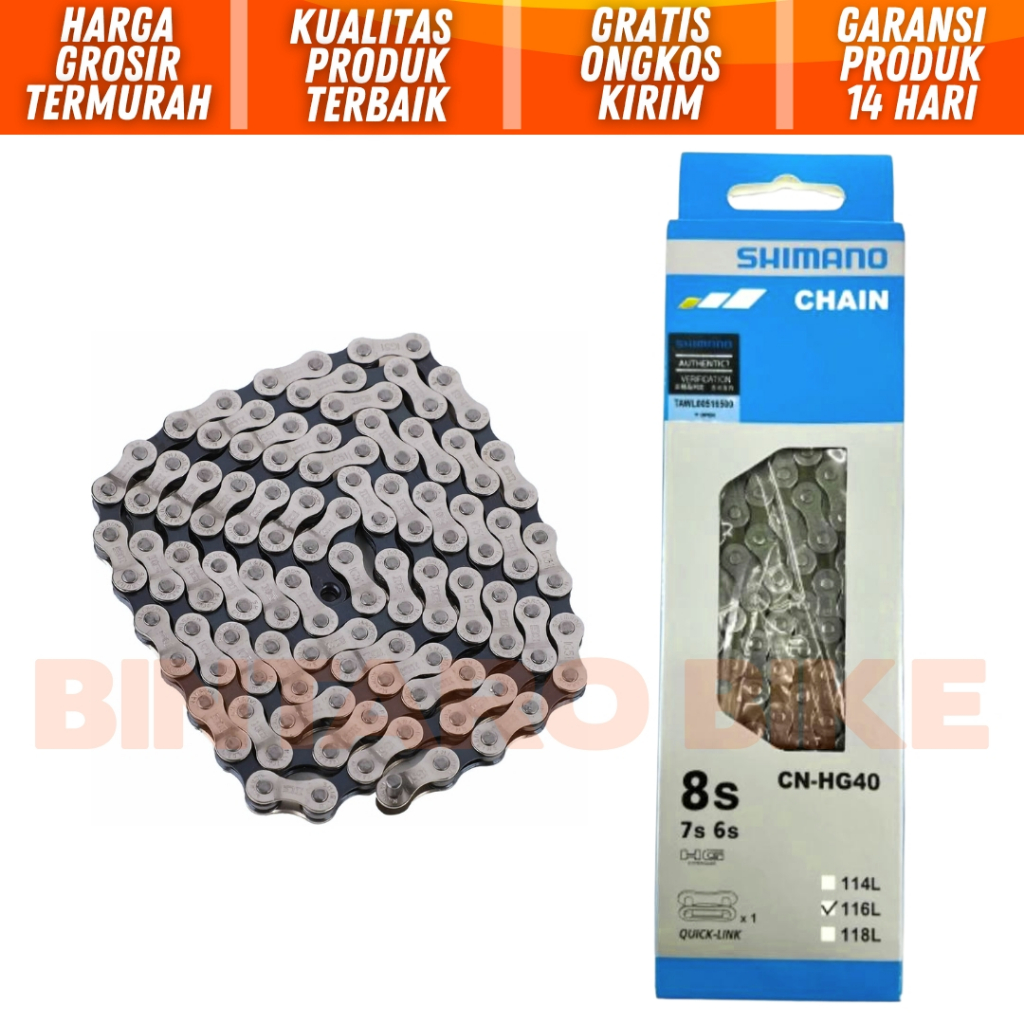 Rantai Sepeda CN-HG40 6 7 8 Speed Chain Rantai Sepeda Lipat Gunung MTB Roadbike DLL