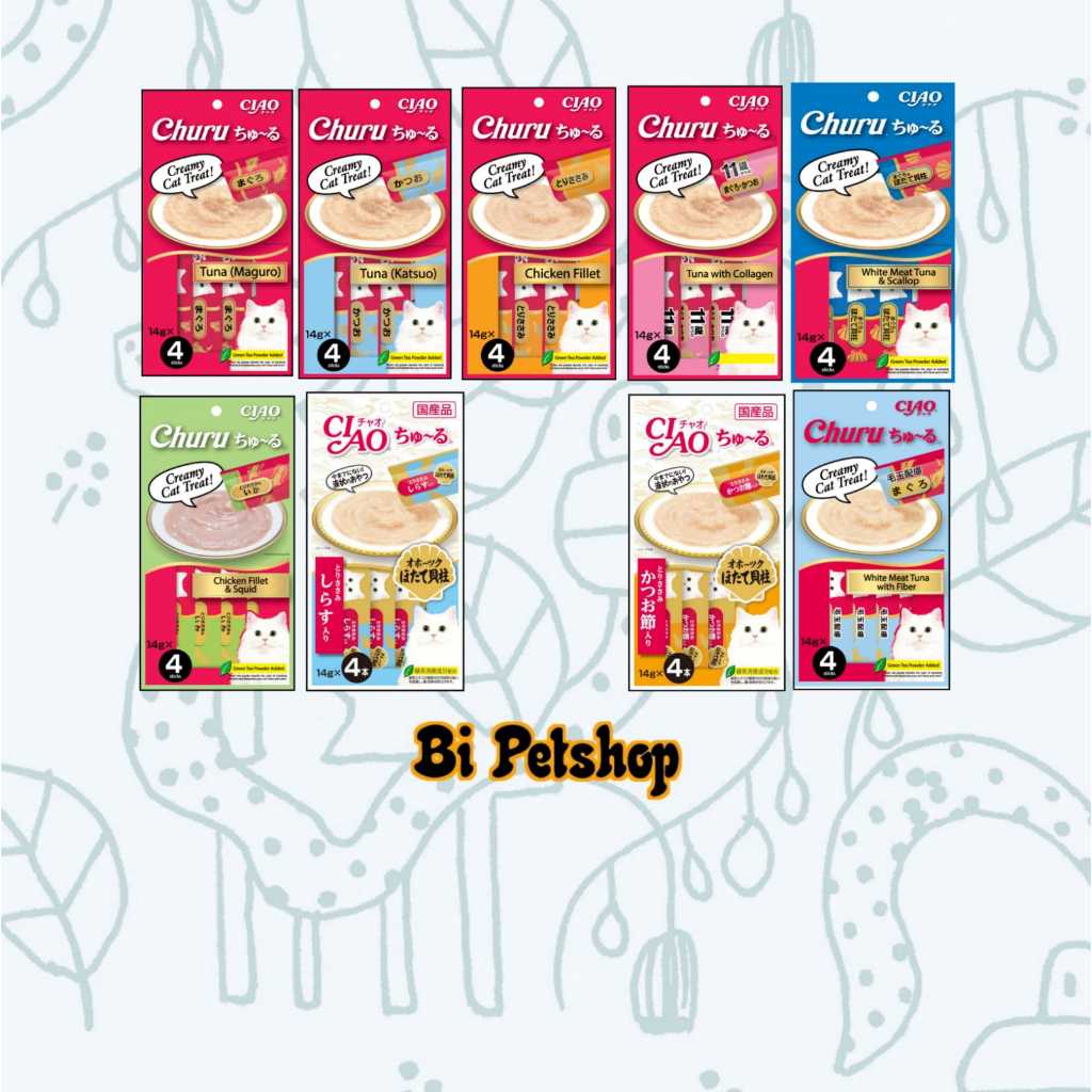 CIAO Liquid Snack for Cats / Cat Liquid Snack 4 Pack All Varian