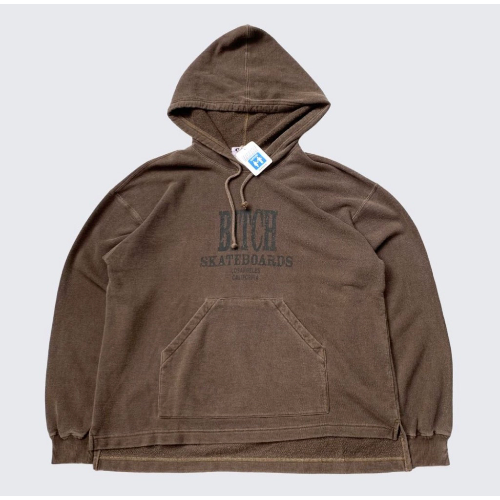 Girl Skateboards 1990s Deadstock Brown Faded Loose Hoodie - Unisex - M