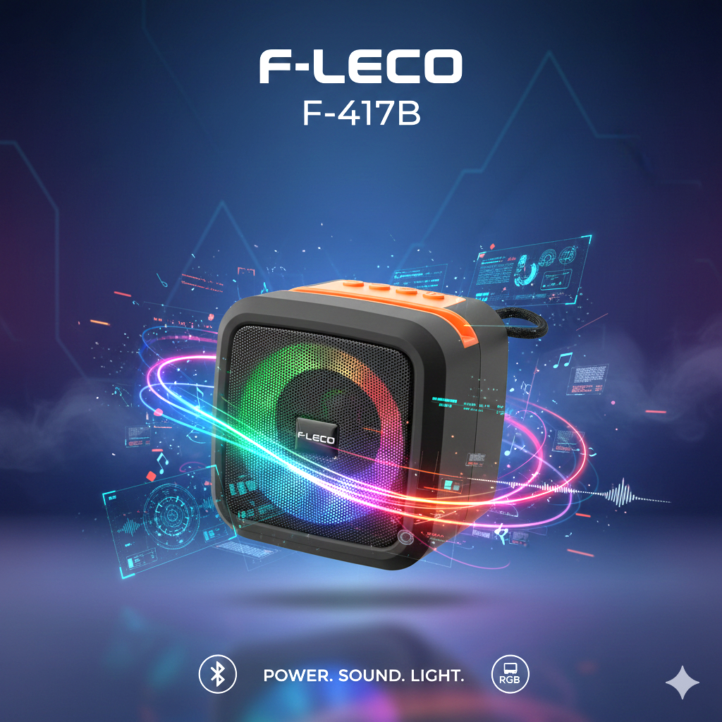 speaker portable FLECO LED Bluetooth F-417B