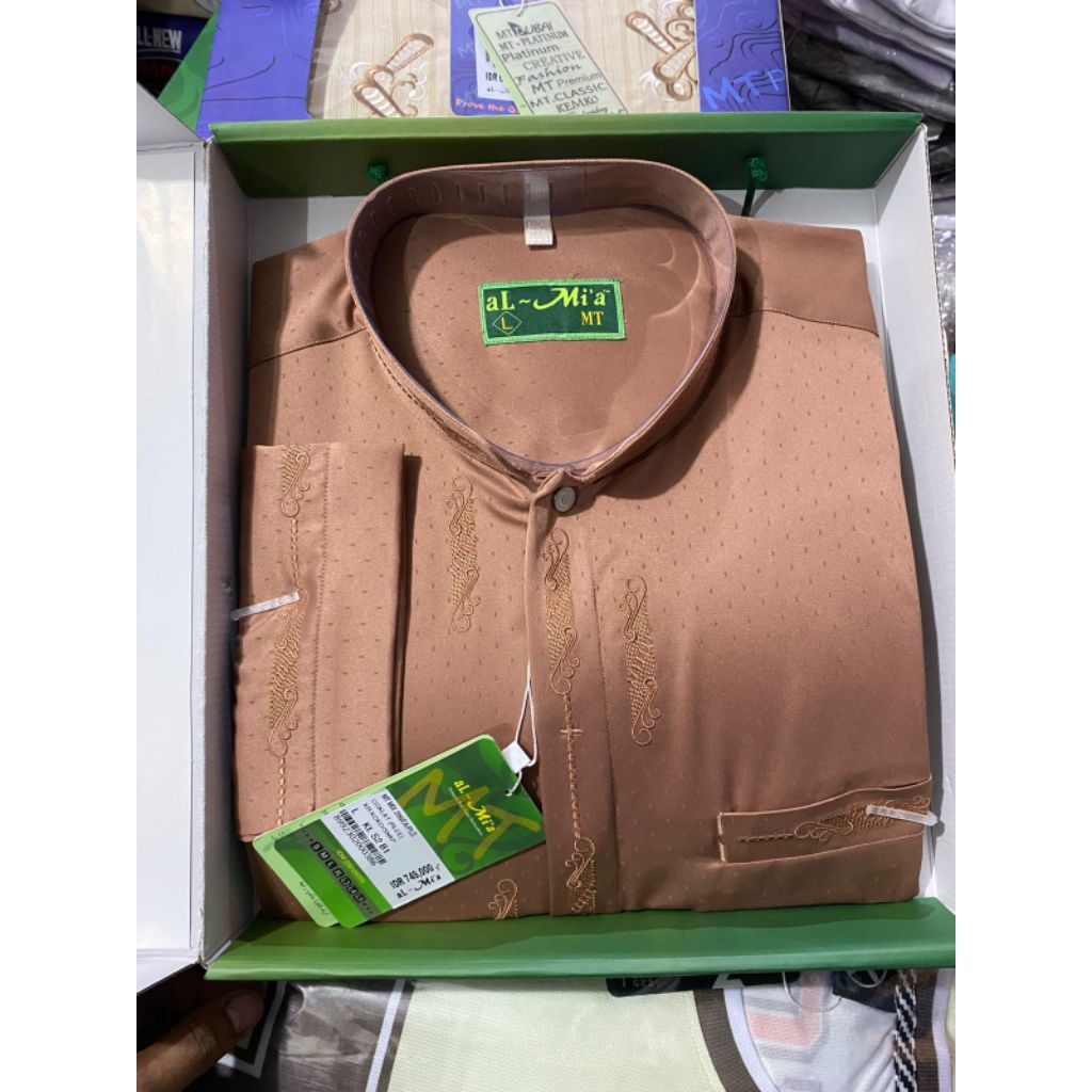 Koko Almia MT Premium | Baju Koko Pria Almia Lengan Panjang Original