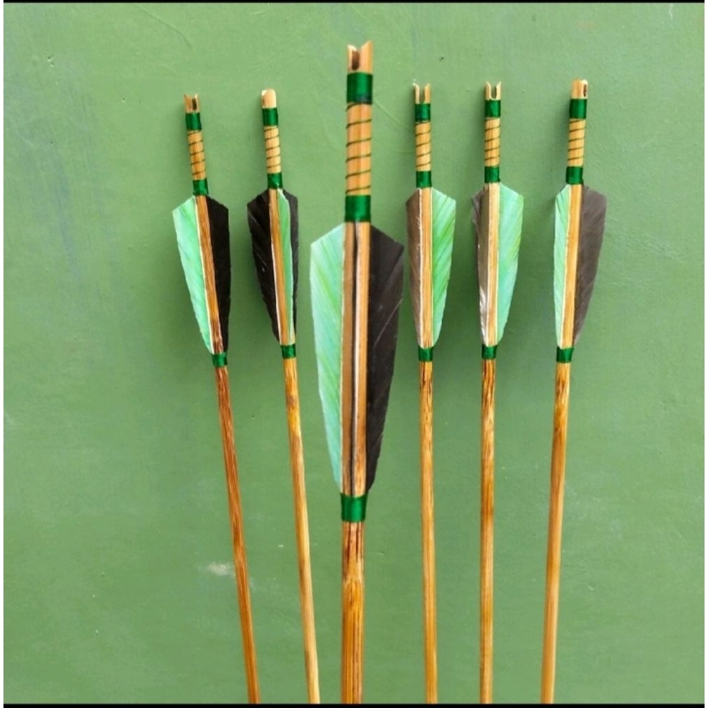 12 arrow bambu petung grade A busur panah efg