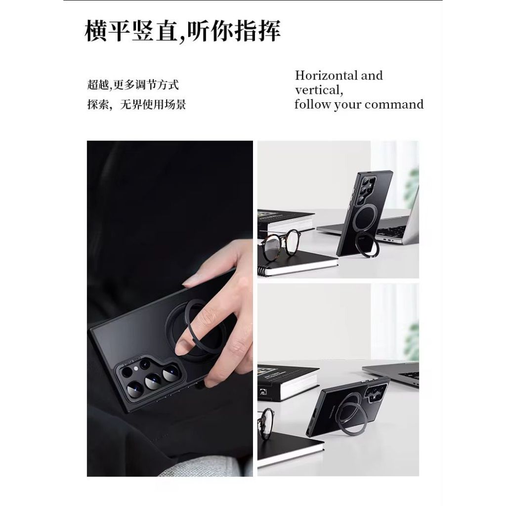 Case Casing Stand 360 Magsafe Magnetic Ring Metal Samsung Galaxy S22 S23 S24 S25 Ultra