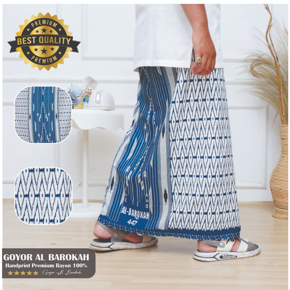 Sarung  Goyor AL-Barokah Premium Handprint Ukuran Dewasa Lokal Warna No.6