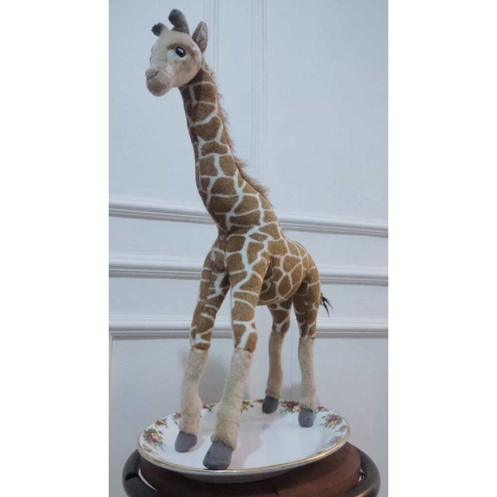 boneka Hansa Toys realistic Giraffe Stuffed Animal Plush Toy 68cm jerapah terlihat asli banget