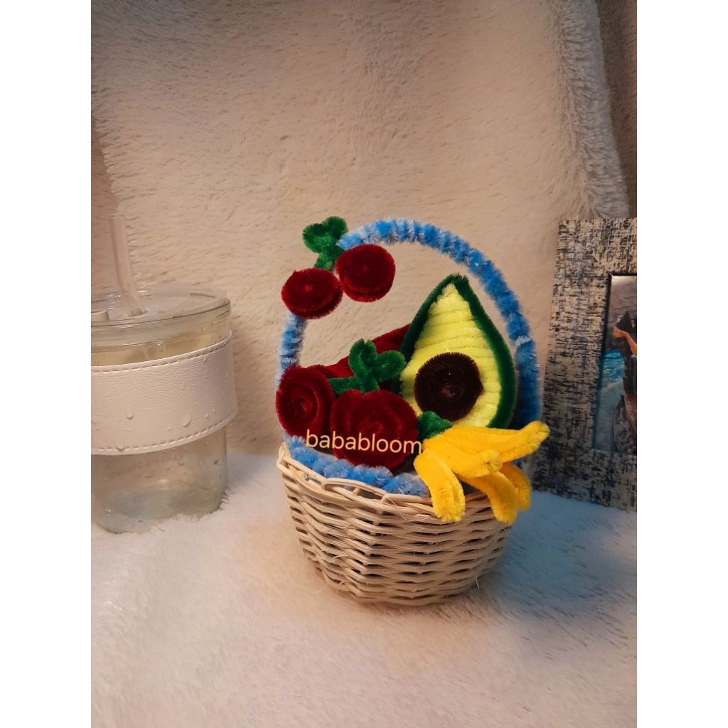 Keranjang Buah Estetik - Pajangan - Buah Palsu