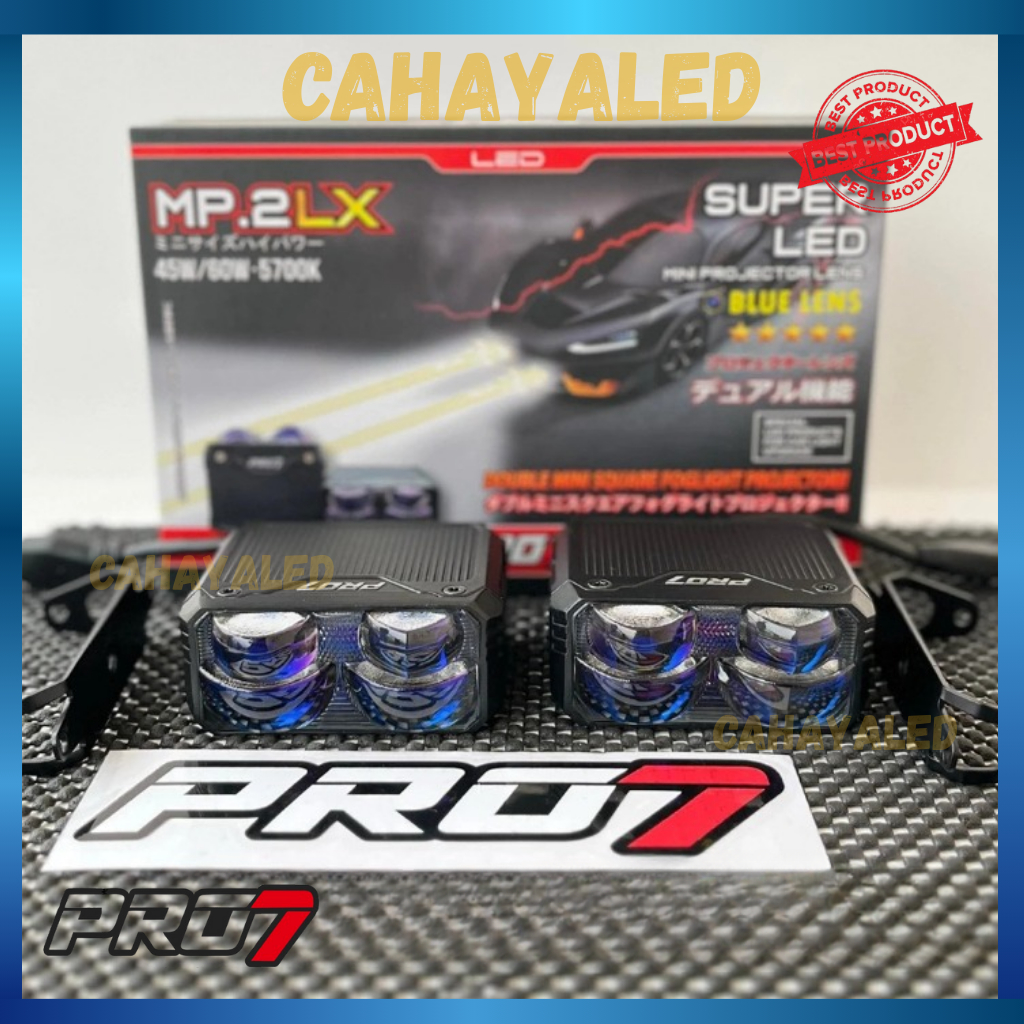 DOUBLE Mini Projie Pro7 MP.2LX Super LED Blue LENS 2 x 50W / MP 2LX MINI PROJIE 2 Mata Bluelens