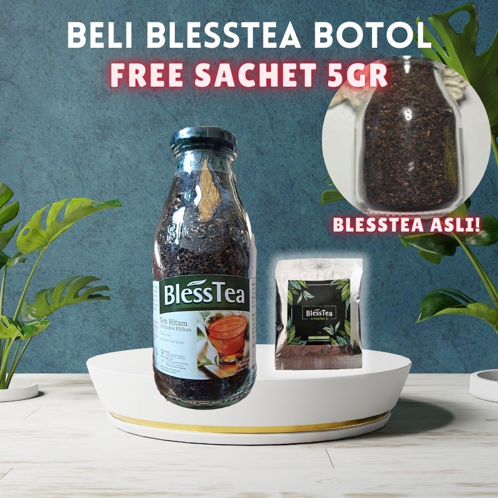 BLESSTEA BOTOL 110gr TEH HITAM ORIGINAL