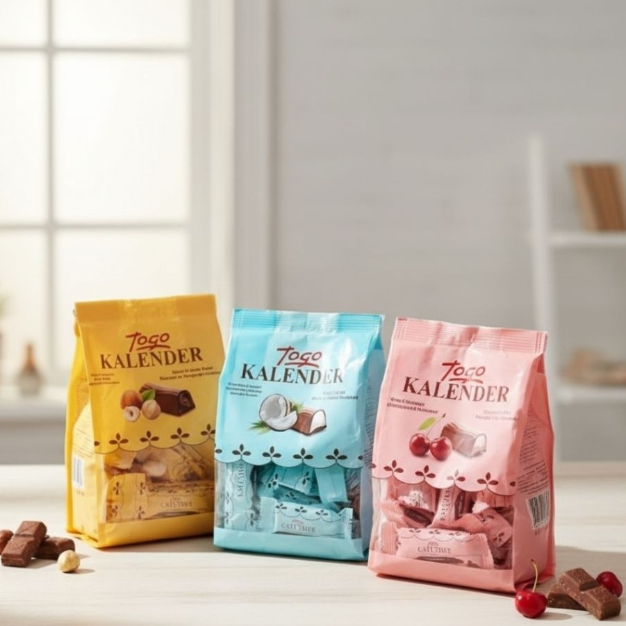 Togo Kalender Choco Cream Dolgulu Chocolate Togo Coklat Togo Hazelnut Togo Coconut Togo Cherry