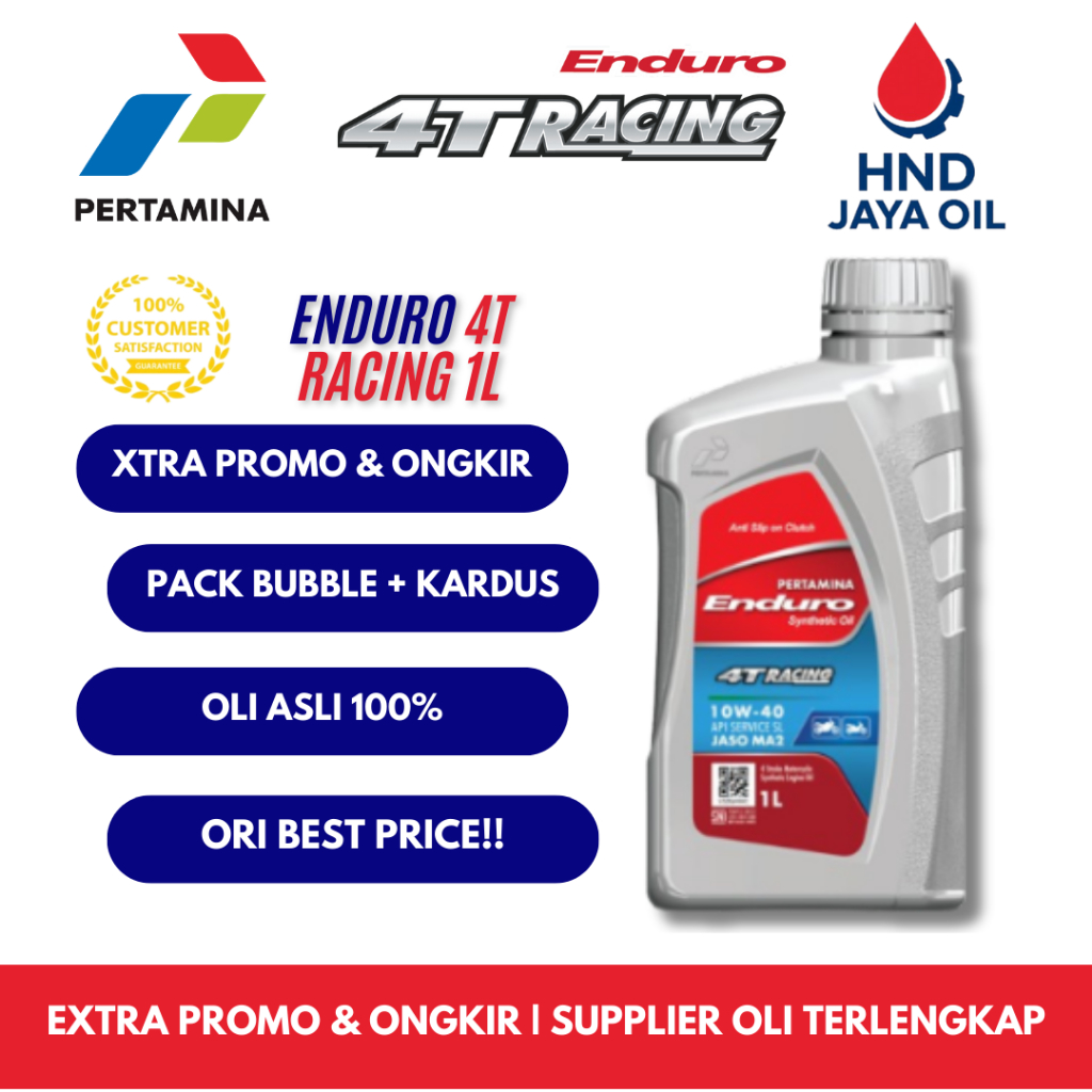 Oli Enduro 4T Racing 1L Asli Pertamina Oli Motor Enduro