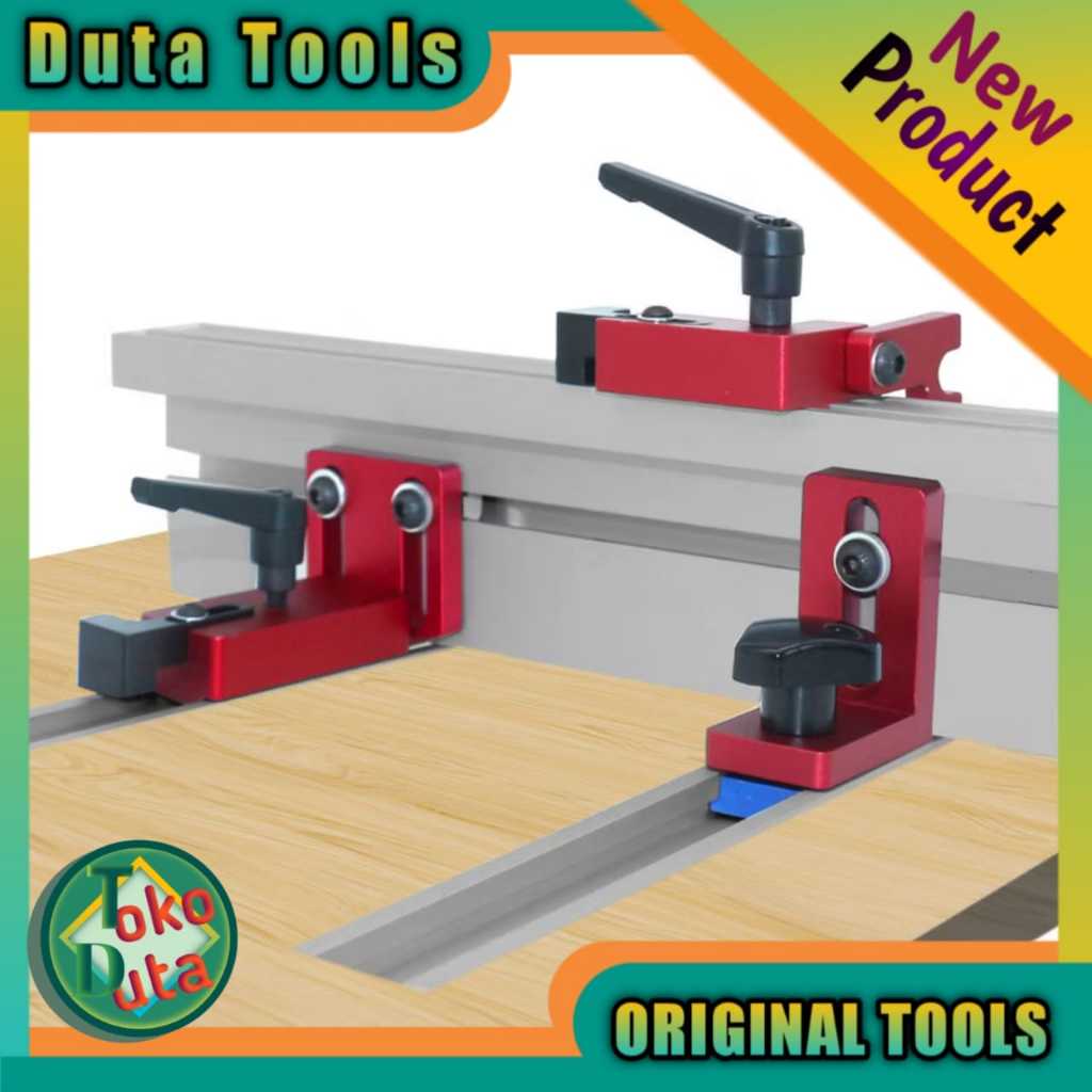 Tipe 75 Miter Track T-track Backer Braket Geser T-Slot untuk Meja Gergaji Meja Kerja Pertukangan Kay