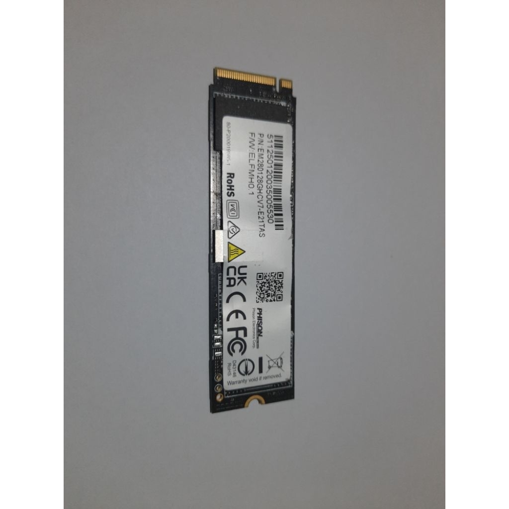 Ssd Nvme phison 128gb