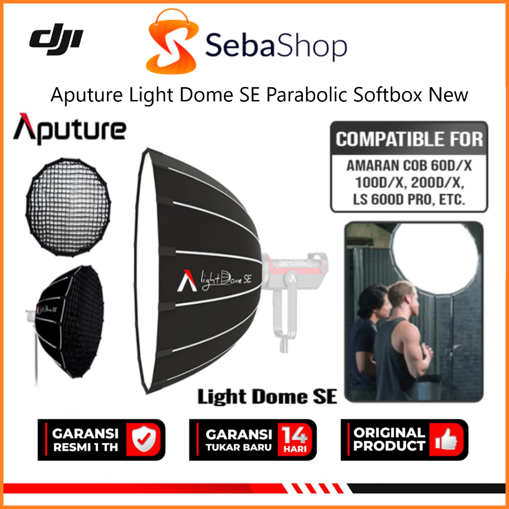 Aputure Light Dome SE Parabolic Softbox with Grid Studio Lighting Diffuser Garansi Resmi New - Aputu