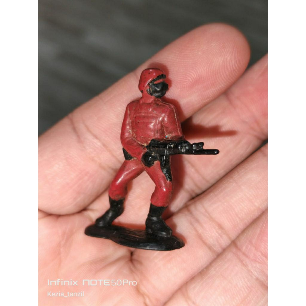 ACTION MINI FIGURE FIGUR GI JOE MICRO RED CRIMSON GUARD ORIGINAL BRAND ASLI VINTAGE LAWAS RARE 1989 