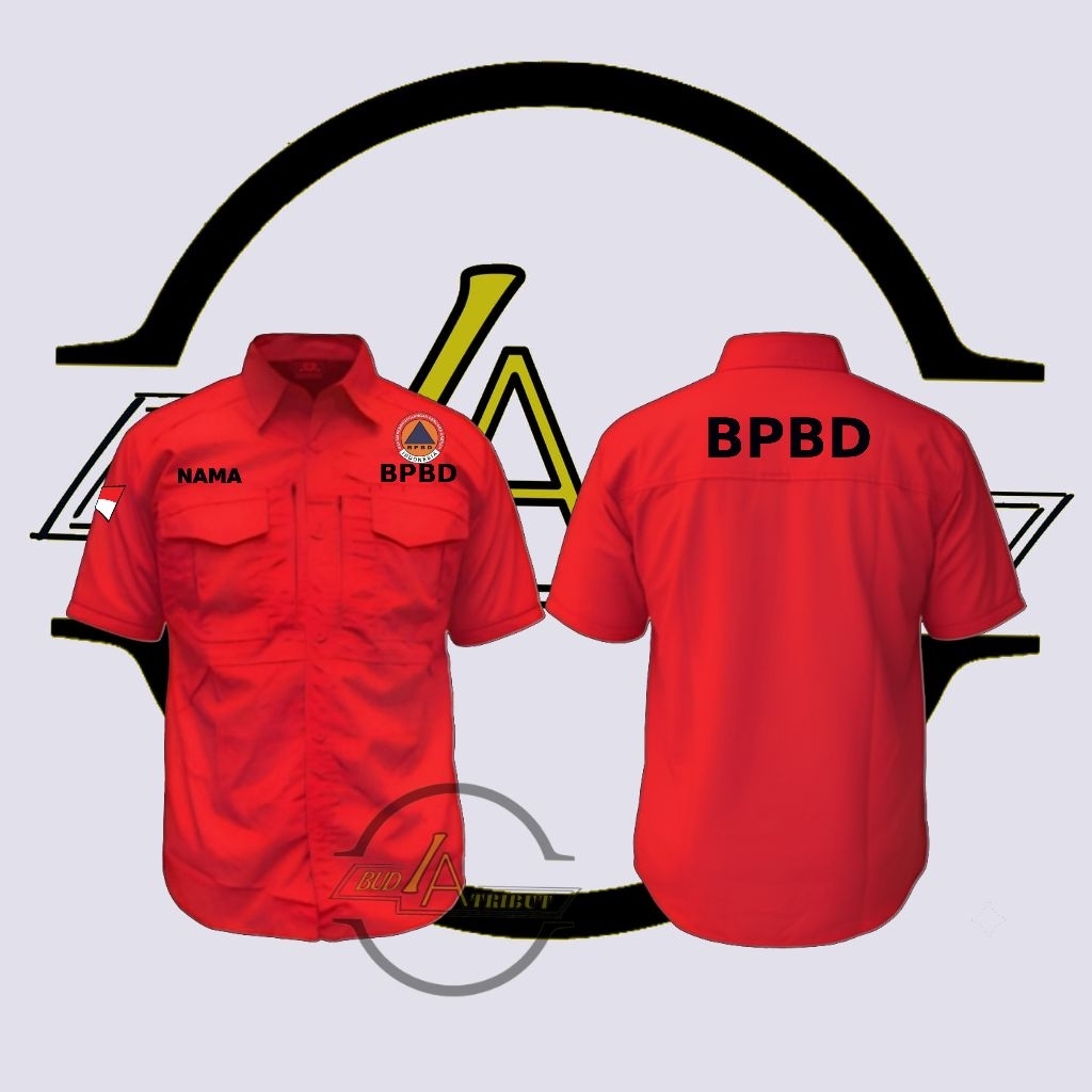 kemeja bpbd lengan pendek / kemeja mteck bpbd / kemeja pdh bpbd / kemeja pdl bpbd lengan pendek / ke