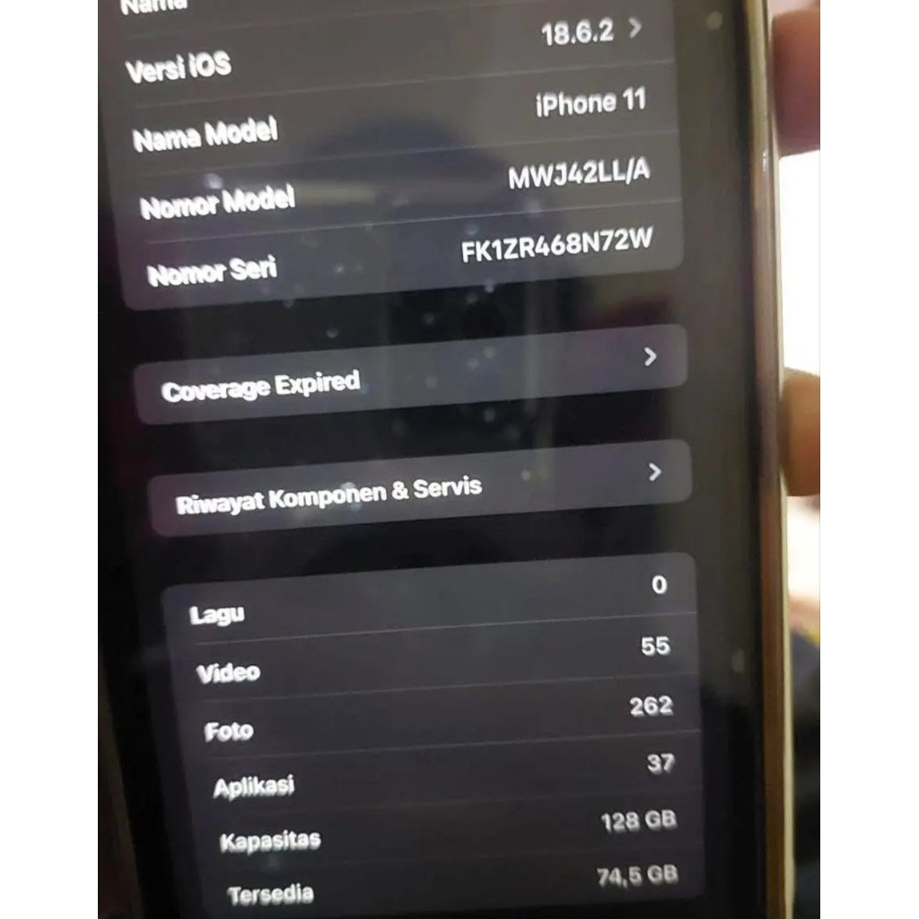 IPHONE 11 128GB UNGU(PURPLE)