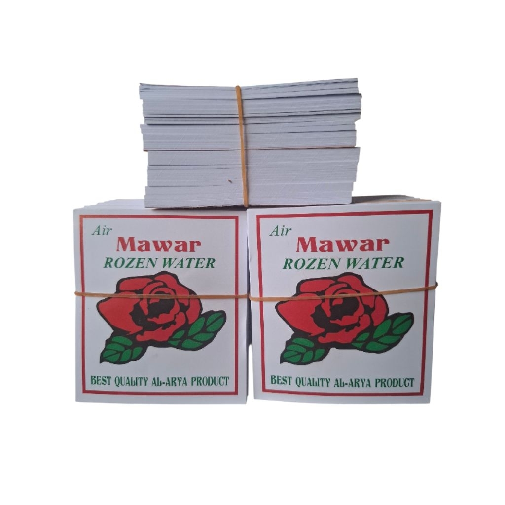 1500 lembar kertas lebel air mawar Rozen water