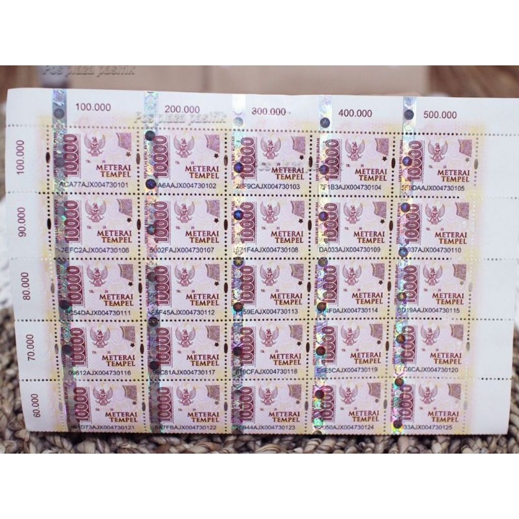 materai asli 10000 kantor pos