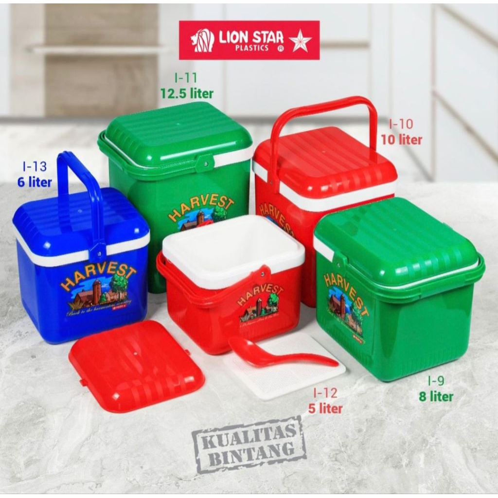Lion star square rice ice box termos nasi termos es batu cooler box
