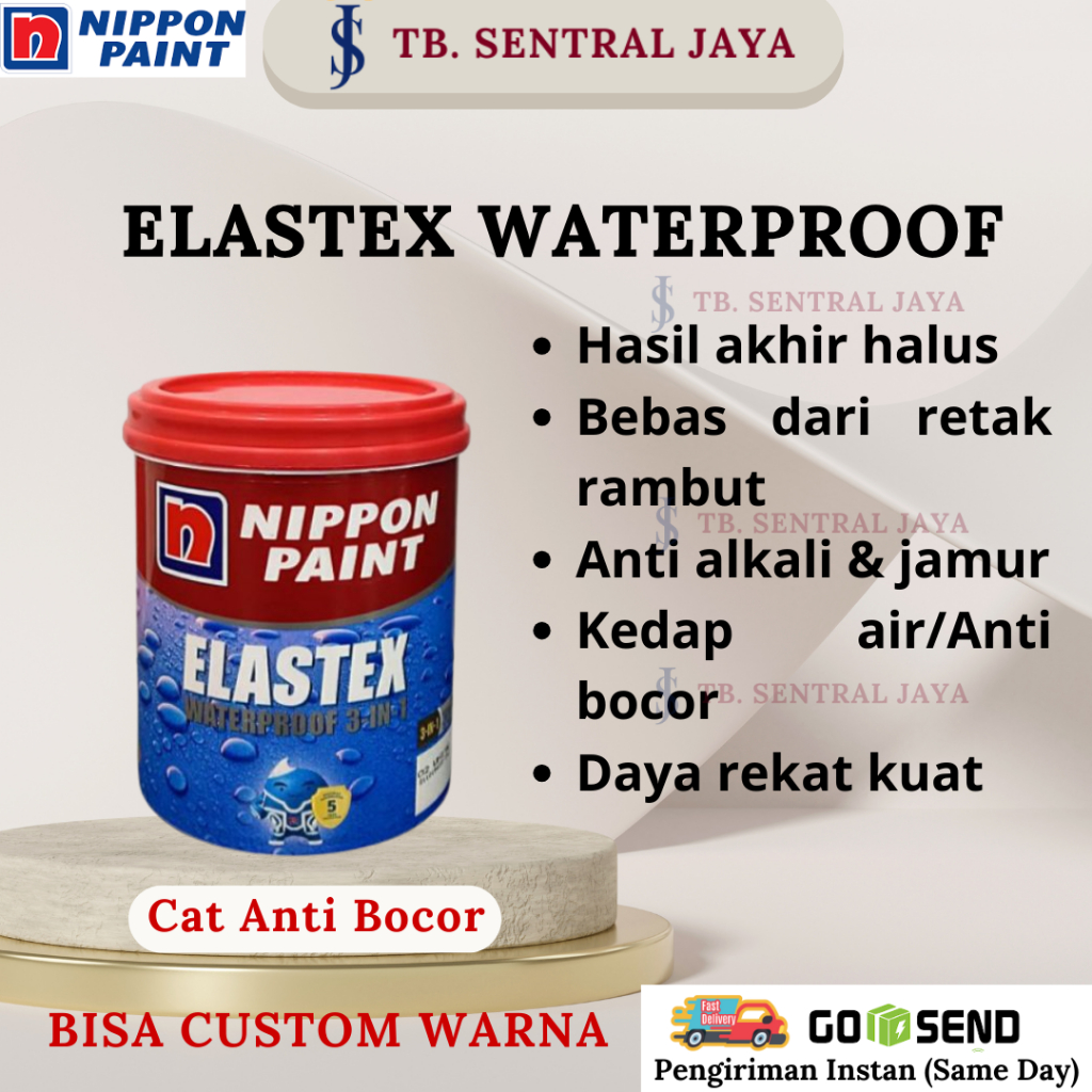 (NON COD)Elastex 1Kg Nippon Paint/Cat Exterior Anti Bocor Nippon Paint/Cat Anti Bocor Elastex