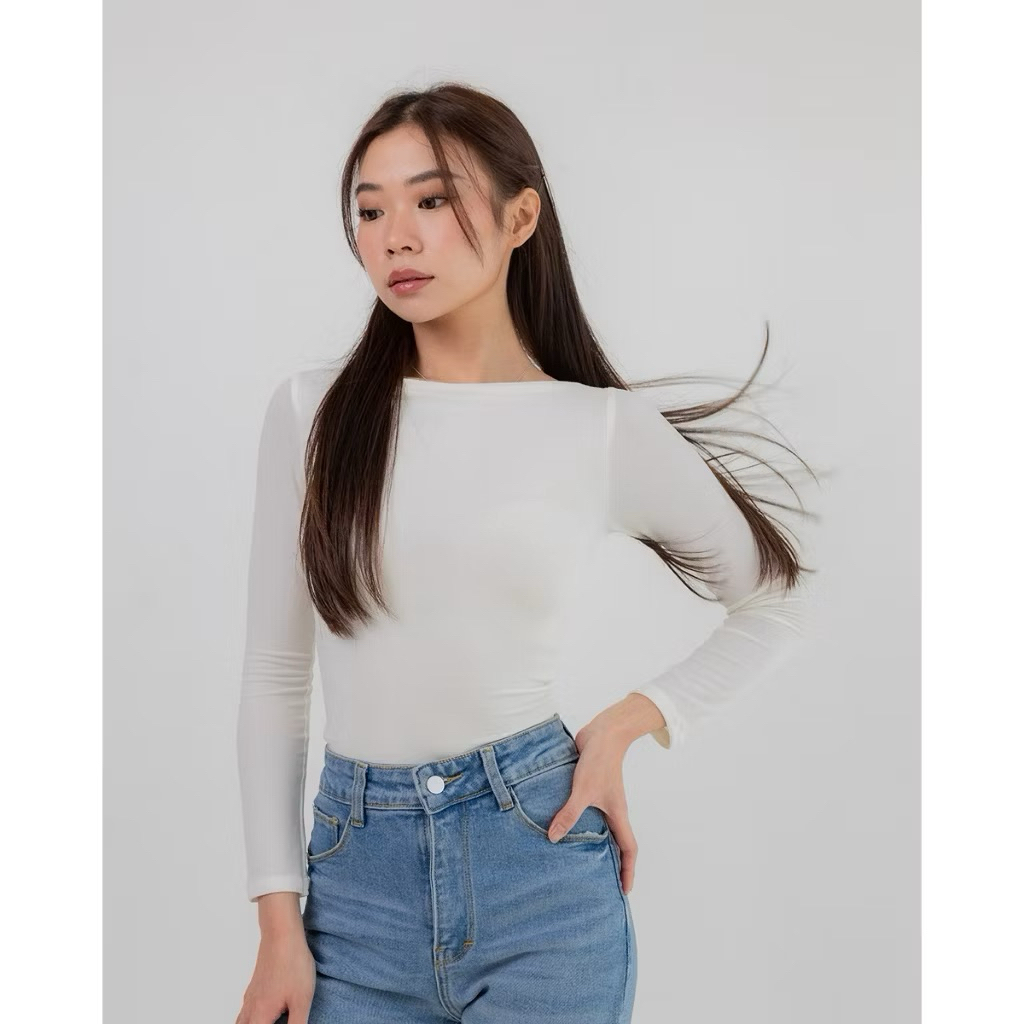 EVERTOPS || Ezra Longsleeve White Preloved