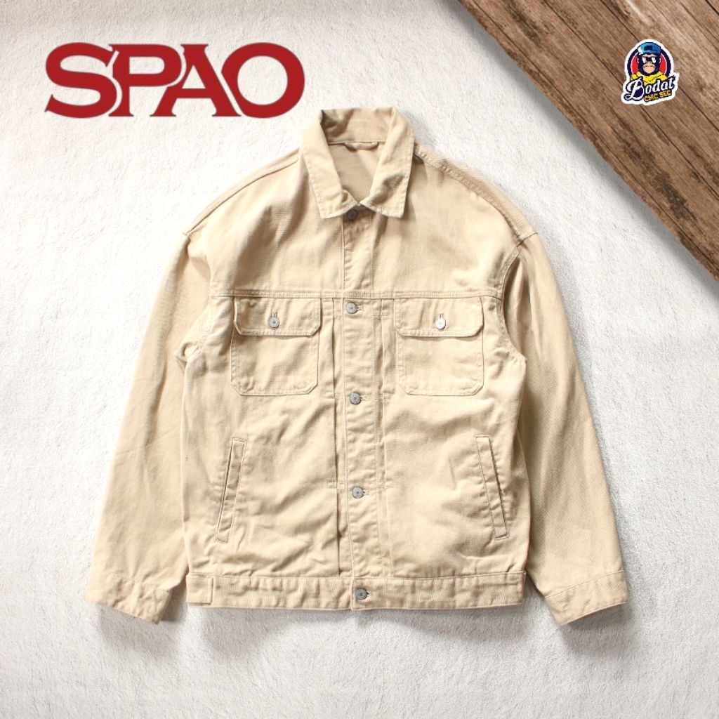 Indigo Spao Trucker Denim/Jeans Stretch Jacket