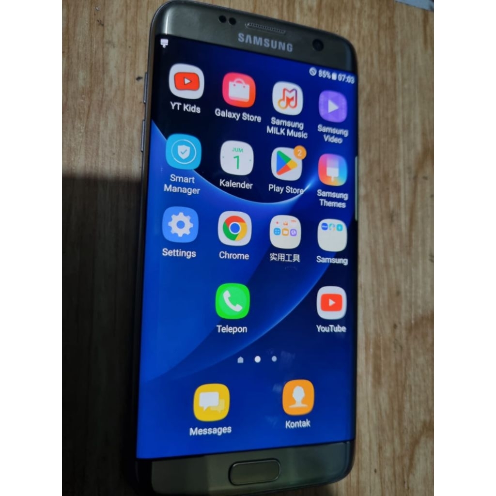 LCD SAMSUNG S7 EDGE ORIGINAL COPOTAN NORMAL MULUS