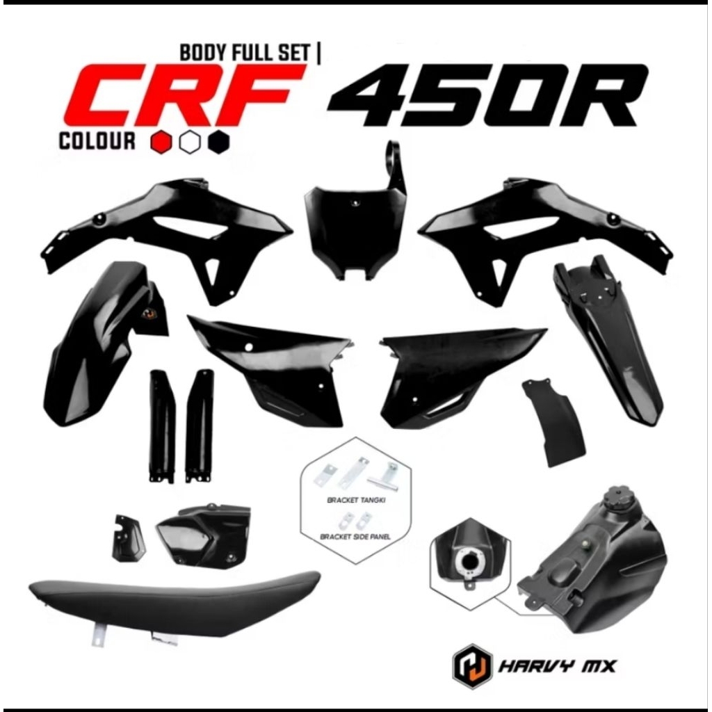 body set crf 450 fullset lengkap pnp crf kap crf 450 modifikasi hitam pnp body crf sayap jok slebor 