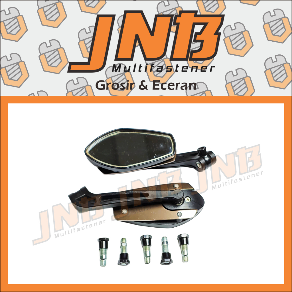 Spion Variasi Universal + Baut + Bosh ZX-2639-2 ( BLACK COFFEE ) Spion Variasi Universal 1 Set Kanan