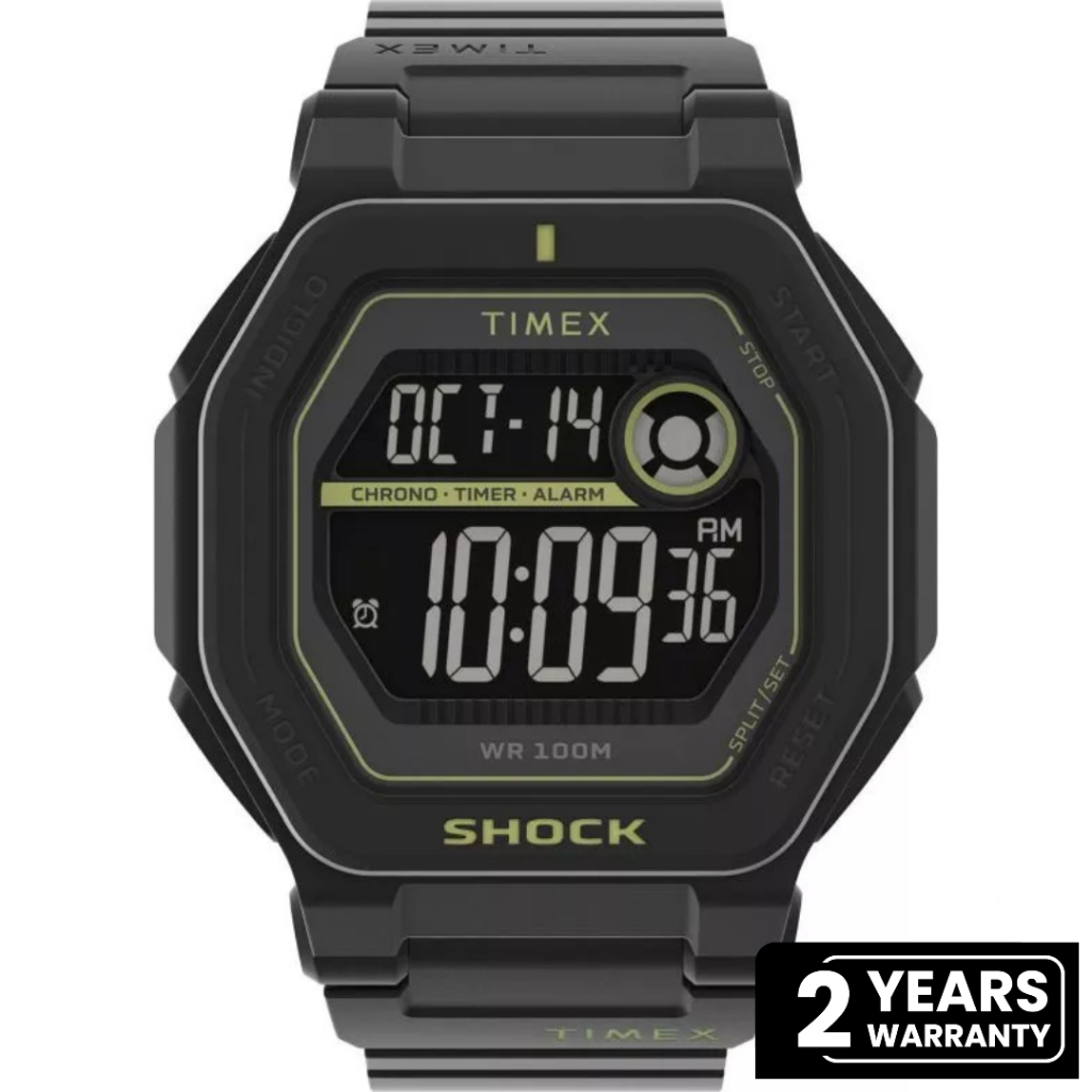 Jam Tangan Pria Timex Command Men Digital Dial Black Rubber Strap TW2V59800V5 Original